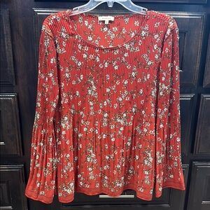 Floral Red Women's Top